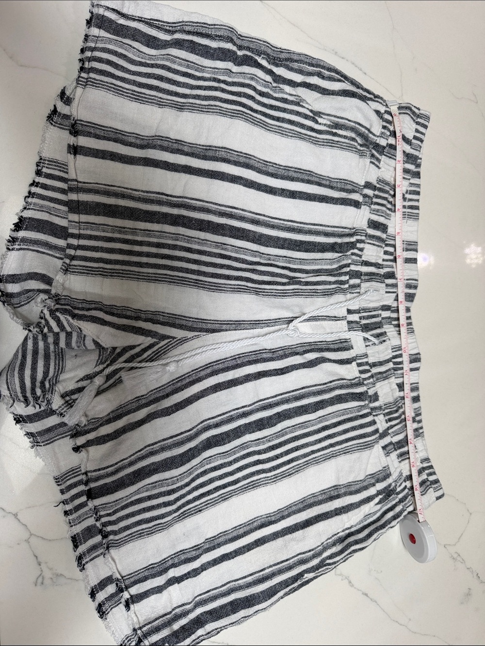 Time and Tru White and Black Striped Women's Shorts